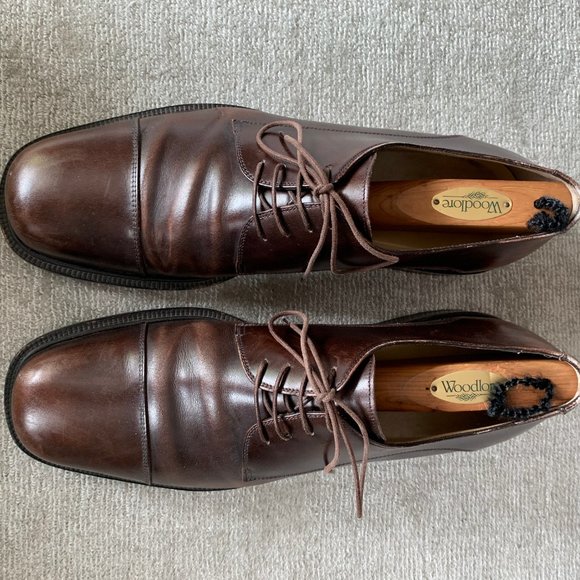 Ferragamo dark brown calf leather oxfords | 11.5D main image 5
